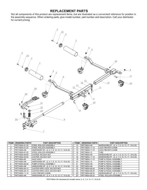ATD Tools 1,500 lbs. Hydraulic Vehicle Position Jack ATD-7465A — Owner's Manual Page 3 ATD Tools 1,500 lbs. Hydraulic Vehicle Position Jack ATD-7465A — professional automotive repair service