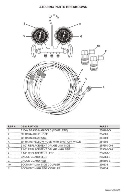 ATD Tools Economy Manifold Gauge Set ATD-3693 — professional automotive repair service