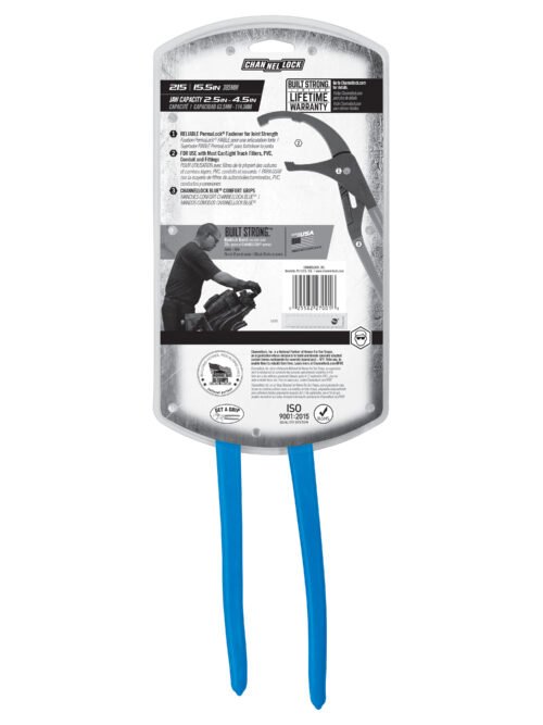215_P_B Channellock 215 - 15.5-inch Oil Filter/PVC Pliers