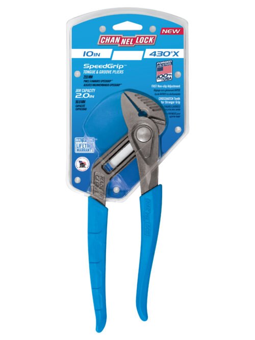 Channellock 430X® - 10-inch Speedgrip Straight Jaw Tongue & Groove Pliers