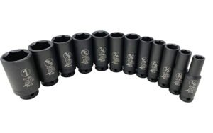 ATD-2450 - 12 Pc. 3/8" Drive 6 Point SAE Deep Impact Socket Set