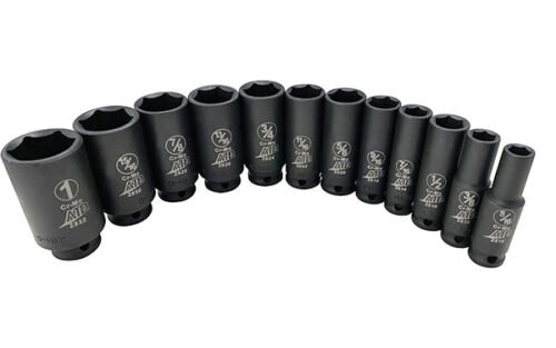 ATD-2450 - 12 Pc. 3/8" Drive 6 Point SAE Deep Impact Socket Set