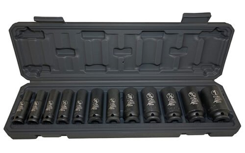 ATD-2450 - 12 Pc. 3/8" Drive 6 Point SAE Deep Impact Socket Set