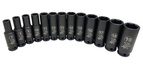 ATD-2701 - 13 Pc. 3/8" Drive 6 Point Metric Deep Impact Socket Set