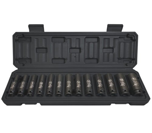 ATD-2701 - 13 Pc. 3/8" Drive 6 Point Metric Deep Impact Socket Set