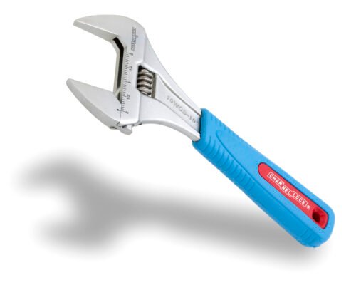 Channellock 10" Adj Wrench, WIDEAZZ®, Chrome, CODE BLUE® 10WCB — adjustable nut bolt fastener work