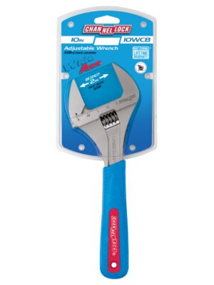 Channellock 10" Adj Wrench, WIDEAZZ®, Chrome, CODE BLUE® 10WCB — adjustable nut bolt fastener work
