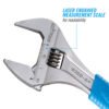 Channellock 8" Adj Wrench, WIDEAZZ®, Chrome, CODE BLUE® 8WCB — adjustable nut bolt fastener work
