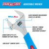 Channellock 8" Adj Wrench, WIDEAZZ®, Chrome, CODE BLUE® 8WCB — adjustable nut bolt fastener work