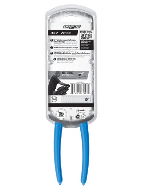 Channellock 7" HL Diag Cutting Plier, Lap XLT™ 337 — cutting wire cable electrical work