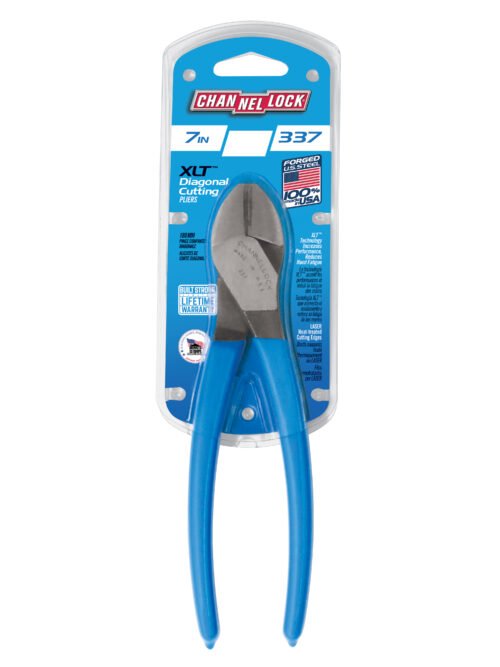 Channellock 7" HL Diag Cutting Plier, Lap XLT™ 337 — cutting wire cable electrical work