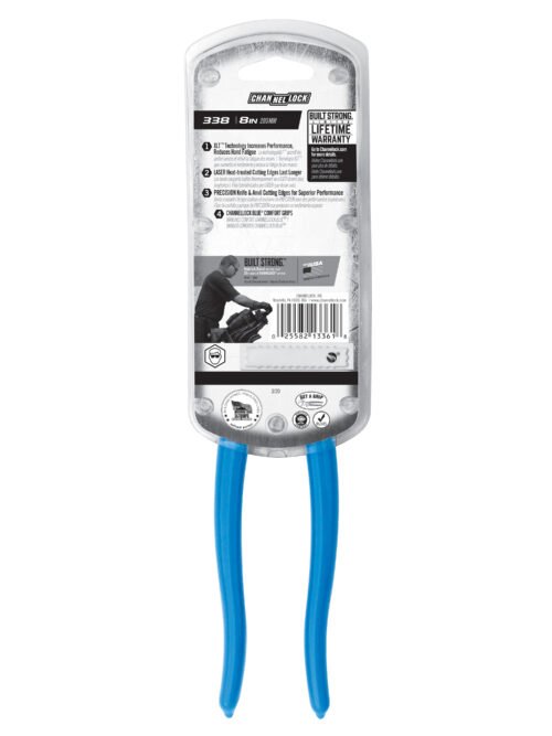 Channellock 8" HL Diag Cutting Plier, Lap XLT™ 338 — cutting wire cable electrical work