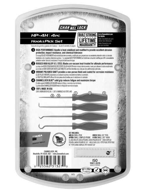 Channellock Hook and Pick Set HP-4H — precision pick hook automotive electrical