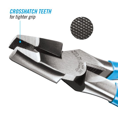 Channellock 9.5" HL Linemens Plier, XLT™, Round Nose 369 — electrical wire twisting cutting gripping