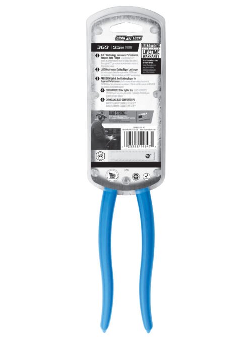 Channellock 9.5" HL Linemens Plier, XLT™, Round Nose 369 — electrical wire twisting cutting gripping