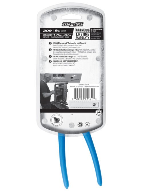 Channellock 9" Oil Filter/PVC Plier 209 — oil filter PVC pipe gripping