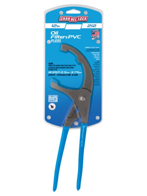 Channellock 12" Oil Filter/ PVC Pliers 212 — oil filter PVC pipe gripping