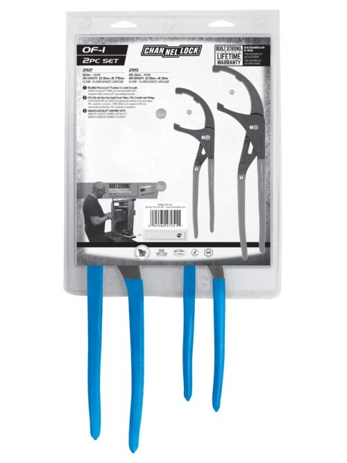 Channellock Oil Filter PVC Pliers Set OF-1 — oil filter PVC pipe gripping service