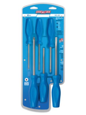 Channellock SD-6H 6pc Standard Screwdriver Set with acetate handles and vapor-blasted tips