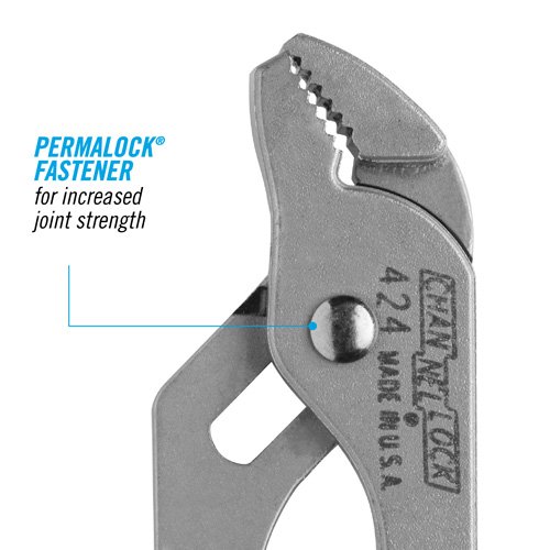 Channellock 4.5" Tongue & Groove Pliers, Straight Jaw 424 — gripping pipe fittings plumbing repairs