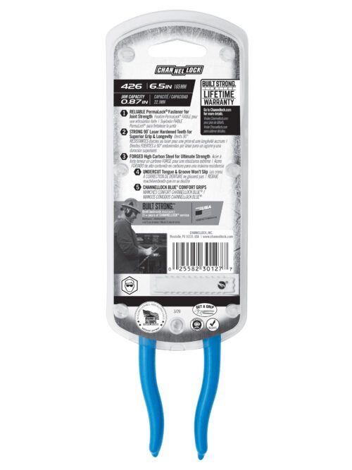 Channellock 6.5" Tongue & Groove Pliers, Straight Jaw 426 — gripping pipe fittings plumbing repairs