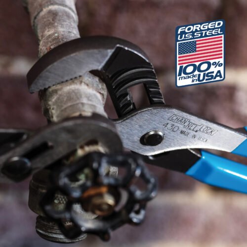 Channellock 10" Tongue & Groove Pliers, Straight Jaw 430 — gripping pipe fittings plumbing repairs