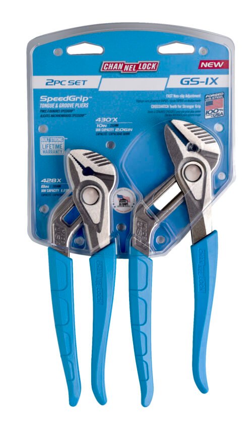 Channellock Tongue and Groove Pliers GS-1X — gripping pipe fittings plumbing repairs