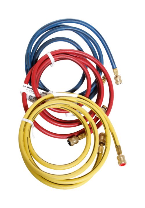 60096_1 Robinair 60096 - 96-inch set of three color-coded enviro-guard hoses for R-134A