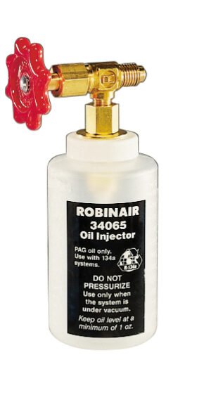 Robinair AC Oil Injector 34065 — AC service adapter fitting connection