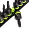 Gripedge IHBS7S RPT Impact Hex Driver Set 7-Pc 3/8" Drive Short SAE — side detail view
