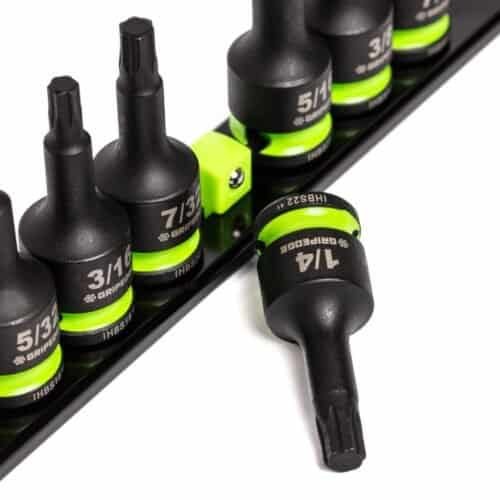 Gripedge IHBS7S RPT Impact Hex Driver Set 7-Pc 3/8" Drive Short SAE — side detail view