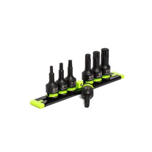 Gripedge IHBS7S RPT Impact Hex Driver Set 7-Pc 3/8" Drive Short SAE — side wide view