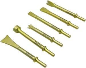 Astro Pneumatic Heavy Duty THOR Air Hammer, Chisel & Cutter Bit Set .401 Shank — 401K6