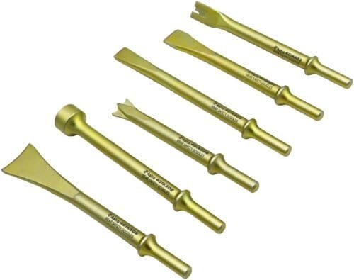 Astro Pneumatic Heavy Duty THOR Air Hammer, Chisel & Cutter Bit Set .401 Shank — 401K6