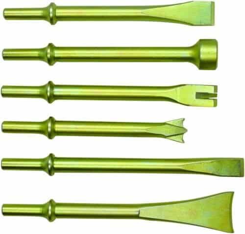 Astro Pneumatic 401K6 Heavy Duty THOR Air Hammer, Chisel & Cutter Bit Set .401 Shank — side view