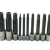 ATD Tools ATD-13781 10 Pc. Extra Long Triple Square Spline Bit Socket Set — M4–M18 spline tip profile and extra-long drive detail