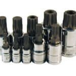 ATD Tools ATD-13782 10 Pc. Triple Square Spline Bit Socket Set — M4–M18 spline tip profile and drive recess detail