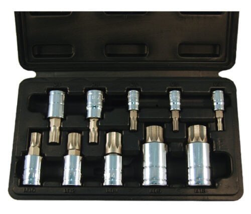 ATD Tools ATD-13782 10 Pc. Triple Square Spline Bit Socket Set — with case view